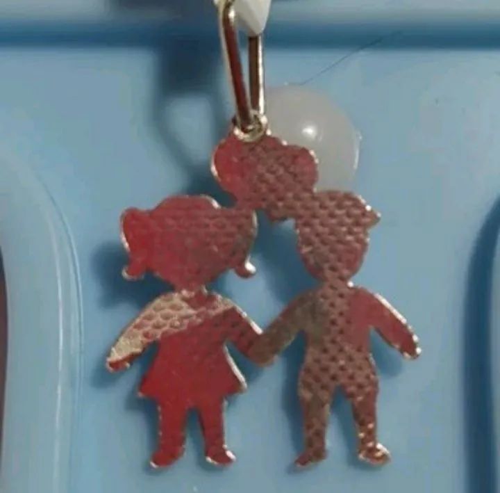 Pingente Menino e Menina Prata 925 - Foto 2