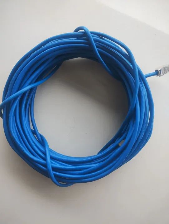 Cabo de Rede RJ45 Azul 14 Metros já com terminais pronto pra uso - Foto 2