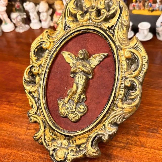 Antigo quadro com moldura em gesso. - Foto 2