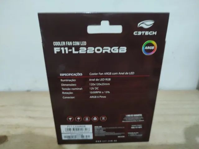 Cooler Fan com RGB F11 NOVO LACRADO FRETE GRÁTIS PARA MACEIÓ - Foto 2