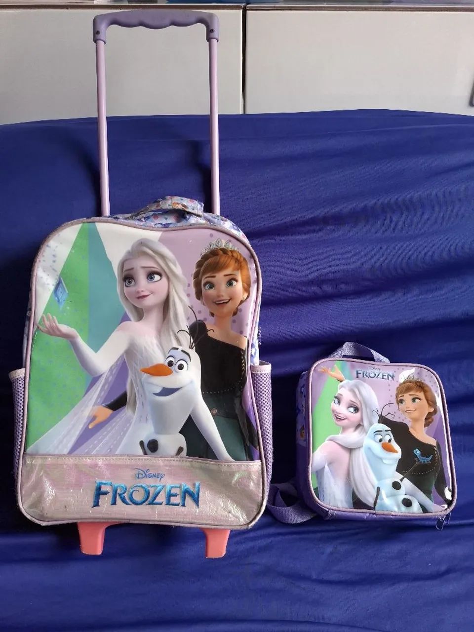 Kit Mochila + Lancheira da Frozen usadas (Quebra Galho )