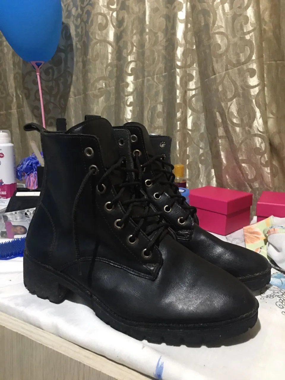 Botas Coturno Femininas - Preto