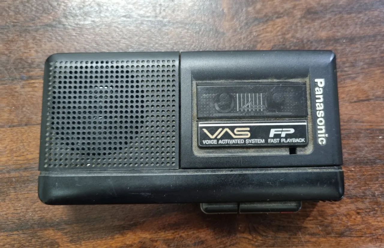 Antigo Mini Gravador de Reprodução Rápida Panasonic VAS RN-104 - Funcionando