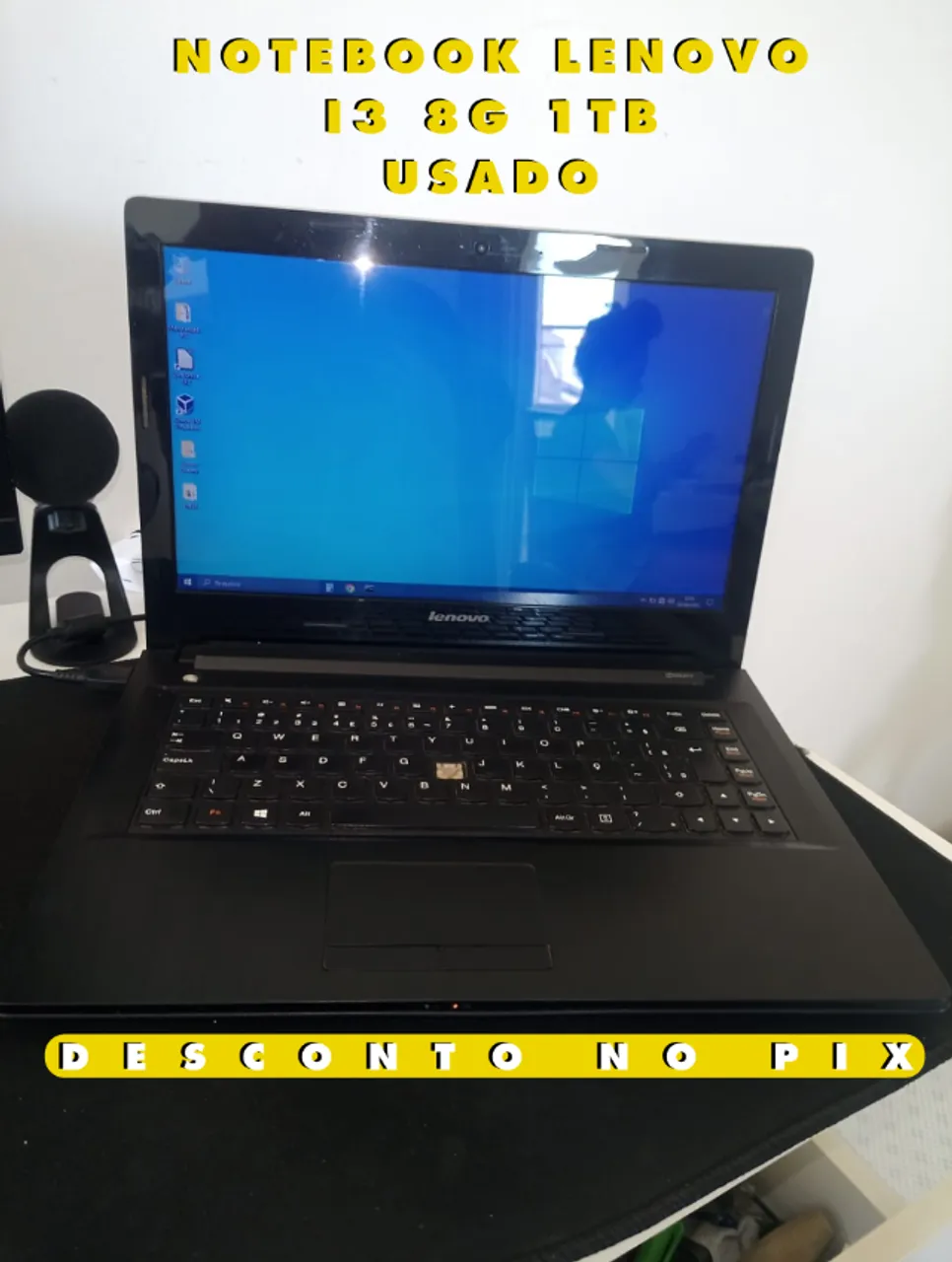 Notebook Lenovo i3 8GB 1TB usado