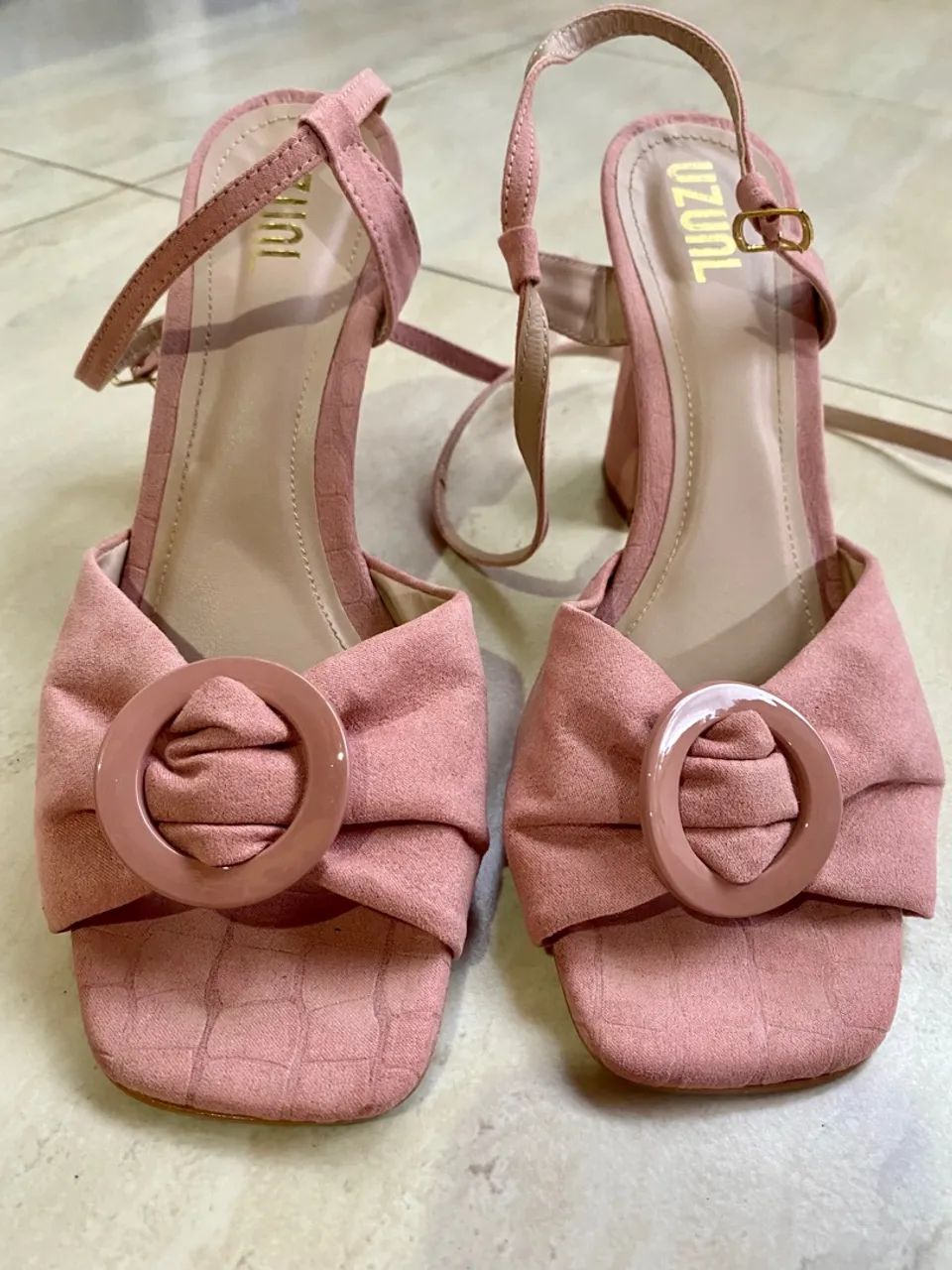 Sandália Camurça Rose