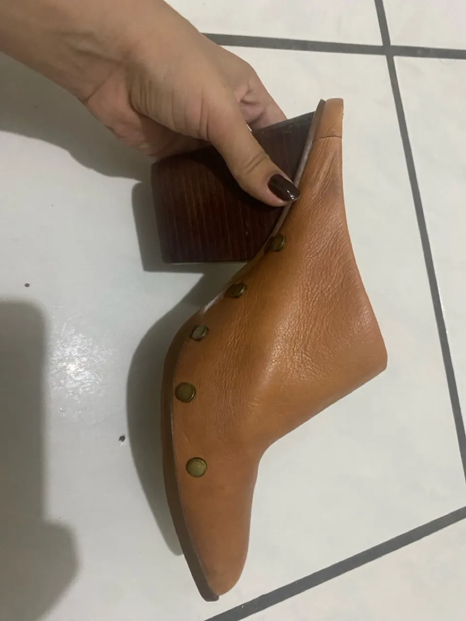 MULE WESTERN EM COURO