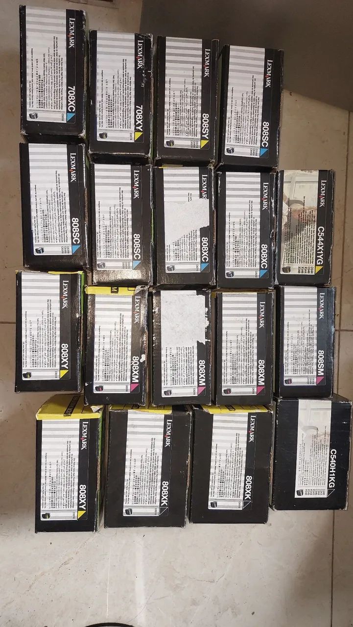 Toner lexmark 808XK e coloridos