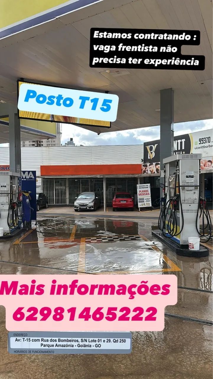 VAGA DE EMPREGO POSTO T15 