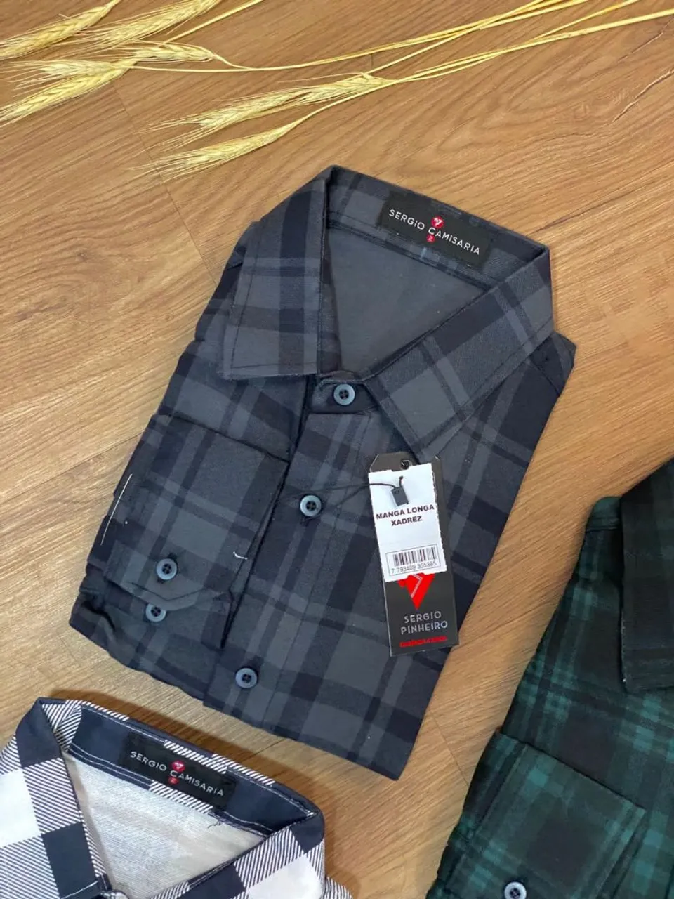 Camisa Xadrez Manga Longa Sergio Camisaria