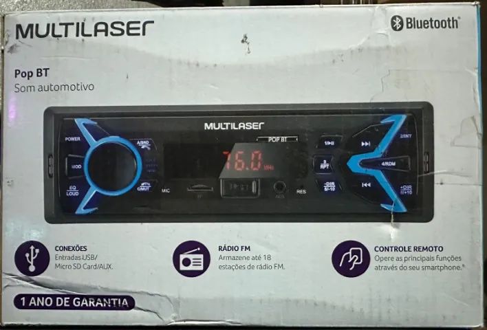 SOM AUTOMOTIVO MULTILASER POP BT - Foto 5