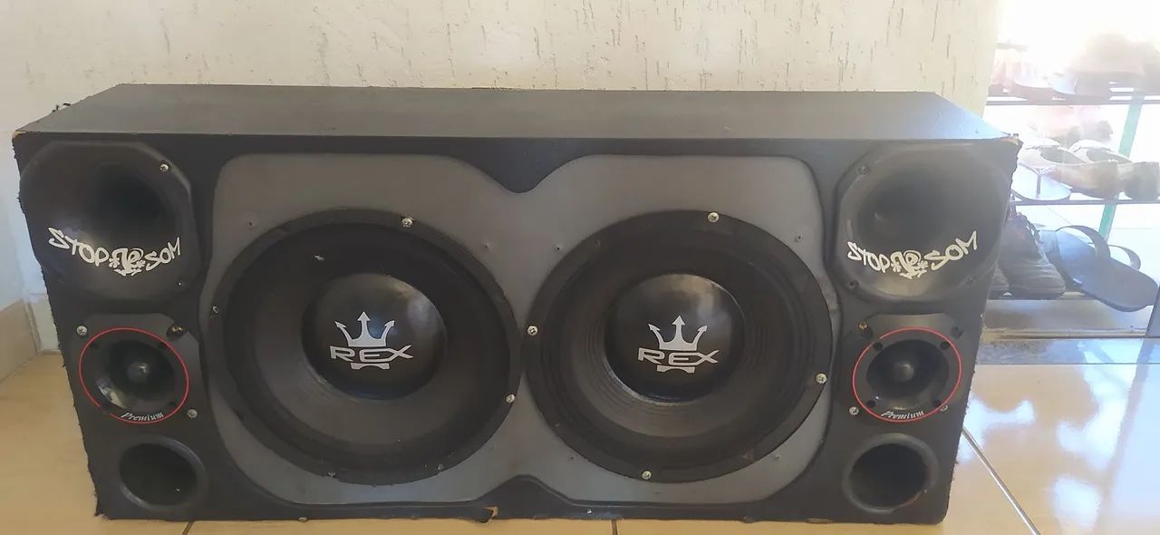 Caixa de som completa 2 rex 300 RMS+ cornetas 1 twitter  - Foto 2