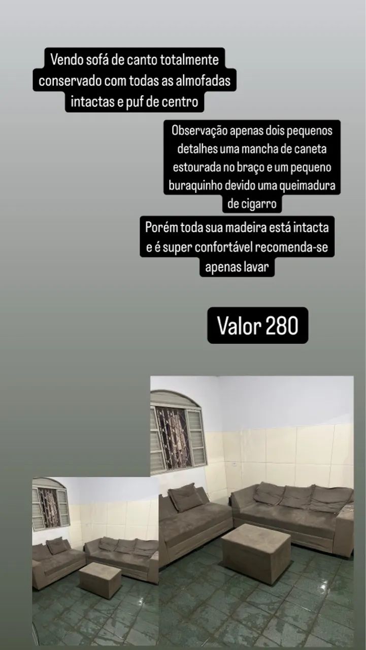 Sofá de canto em perfeito estado