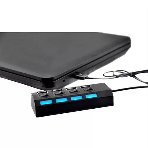 Hub Usb 4 Portas Usb 2.0 Pendrive Mouse Teclado Pc - Foto 2