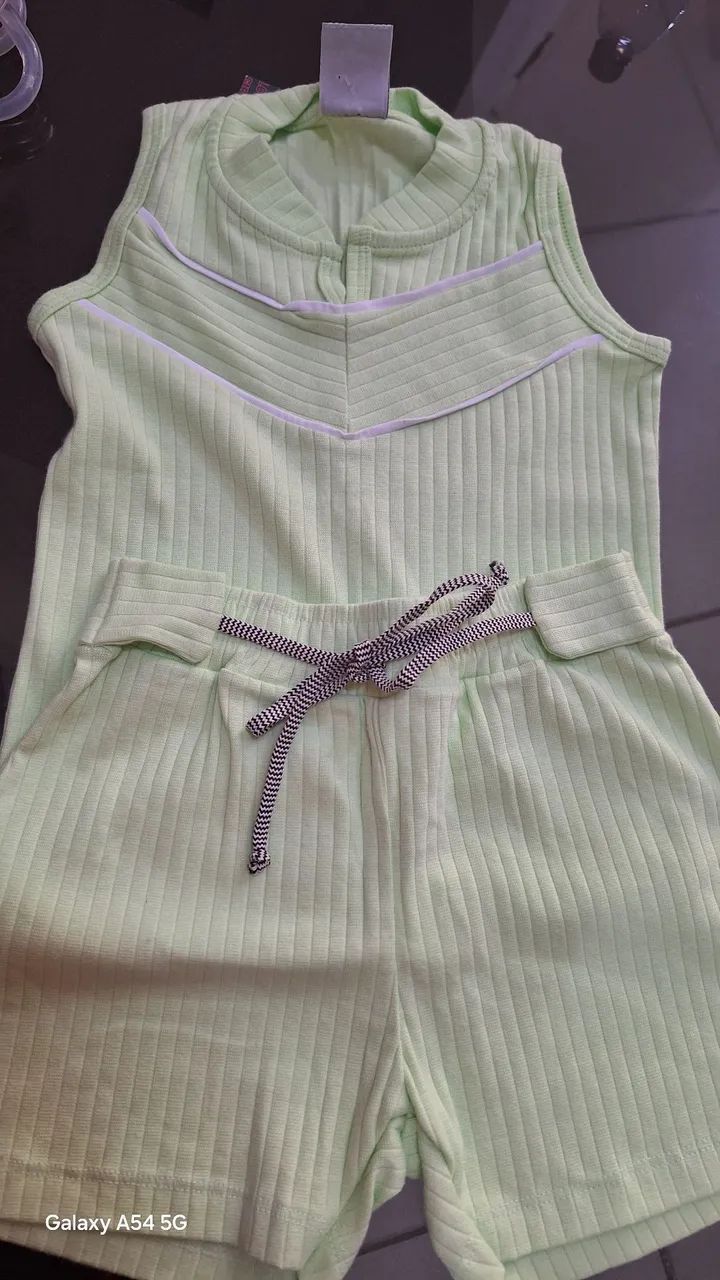 Conjunto Angerô menina  malha canelada 6 anos  - Foto 2