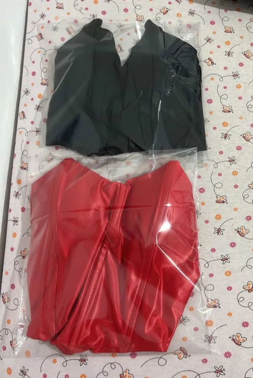 Top Corset Vermelho Brilhante - Foto 5