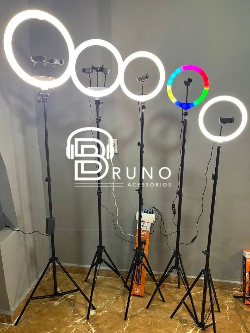 Kit de 4 Iluminação para Celular - Ring Light Profissional