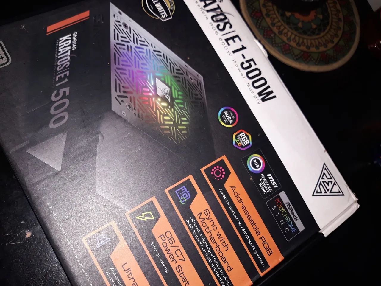 Fonte Gamdias Kratos E1-500 500W RGB - Foto 2