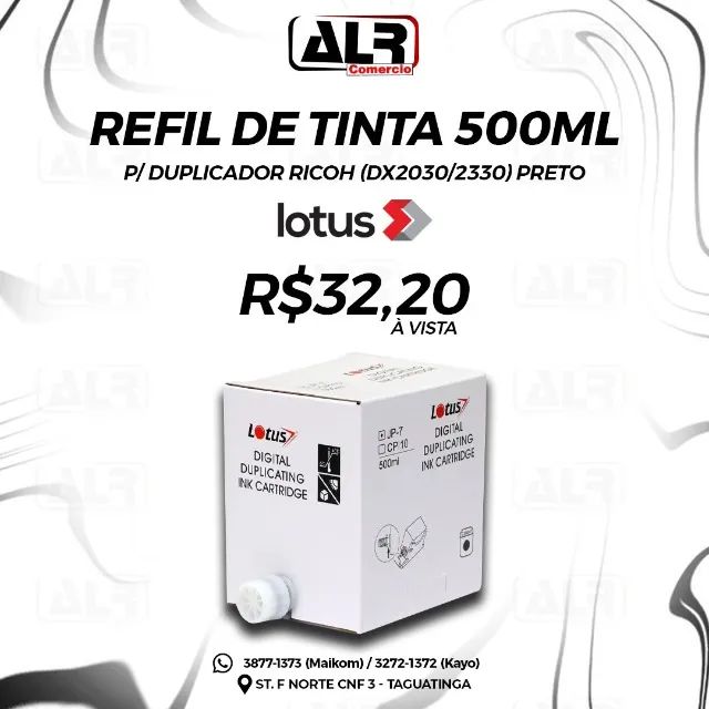 REFIL DE TINTA P/ DUPLICADOR DX2430 DX2330 RICOH COMPATIVEL