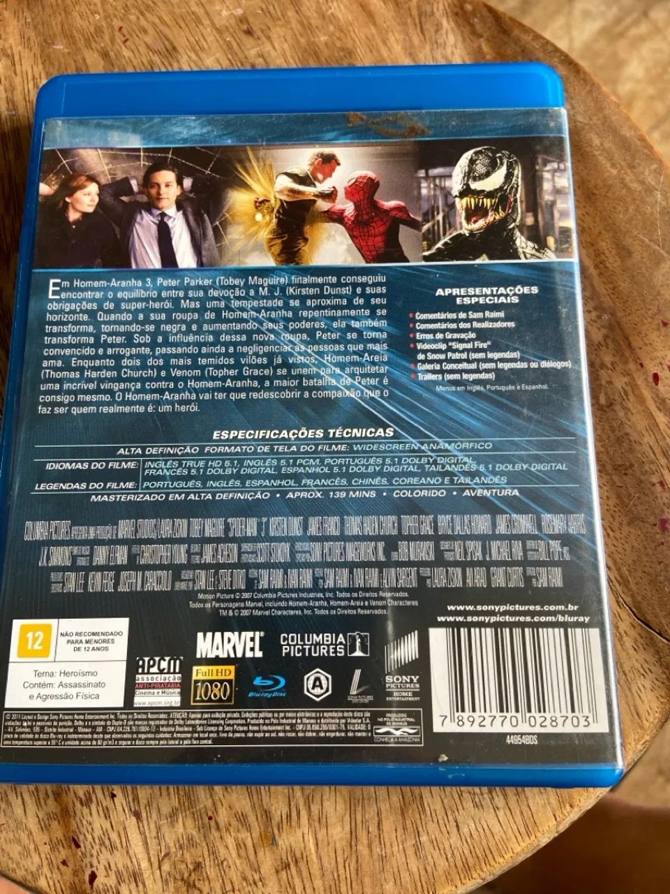 Blu-Ray Homem-Aranha 3 Excelente estado - Foto 2