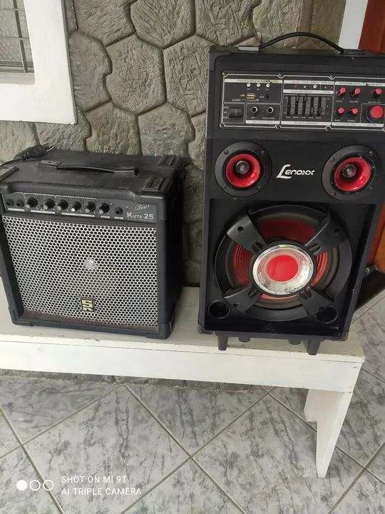 Vendo duas caixas de som amplificada em ótimo estado cada 350 as duas por 600 - Foto 3