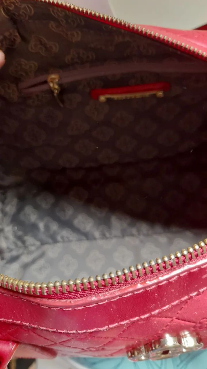 Bolsa de couro vermelha  capodarte  - Foto 4