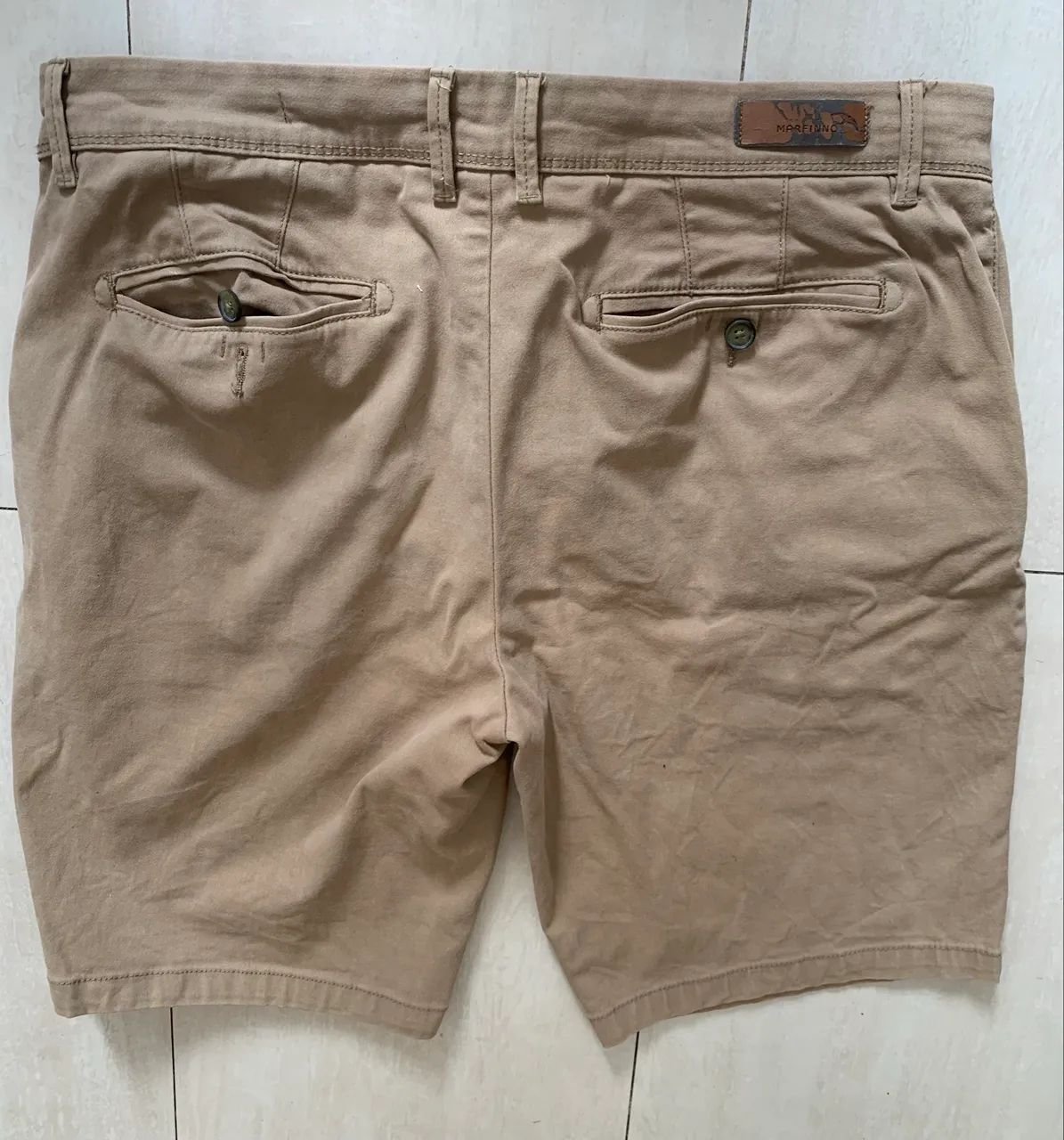 Bermuda beige MARFINNO - tecido pesado - Foto 2