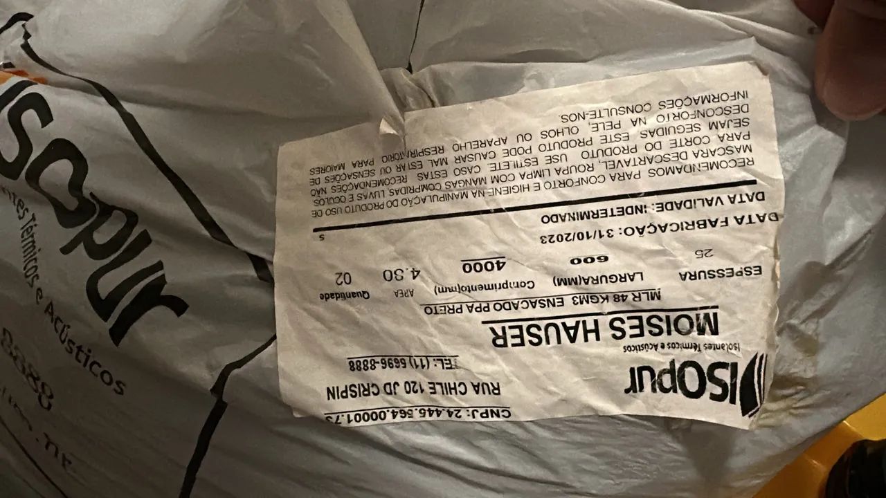 Isolamento Térmico e Acústico PPA 48kg/m3