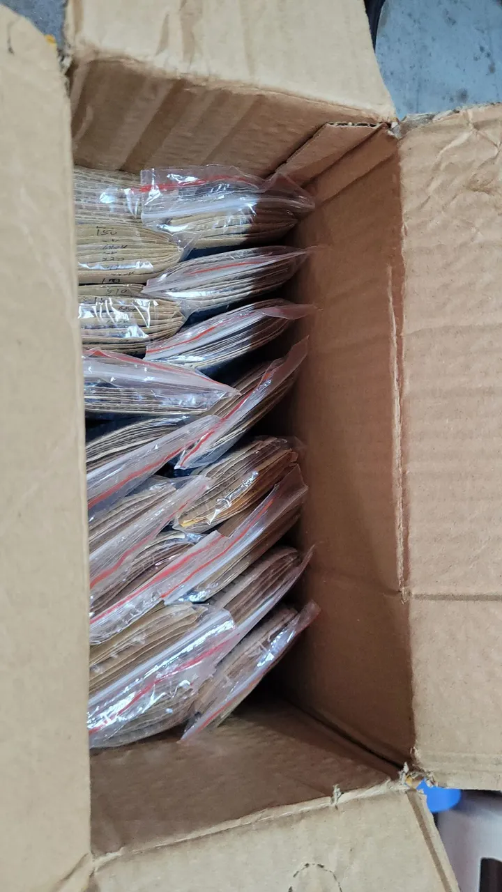 Caixa com 17 pacotes de resistor 1/4W 600 resistores cada pacote