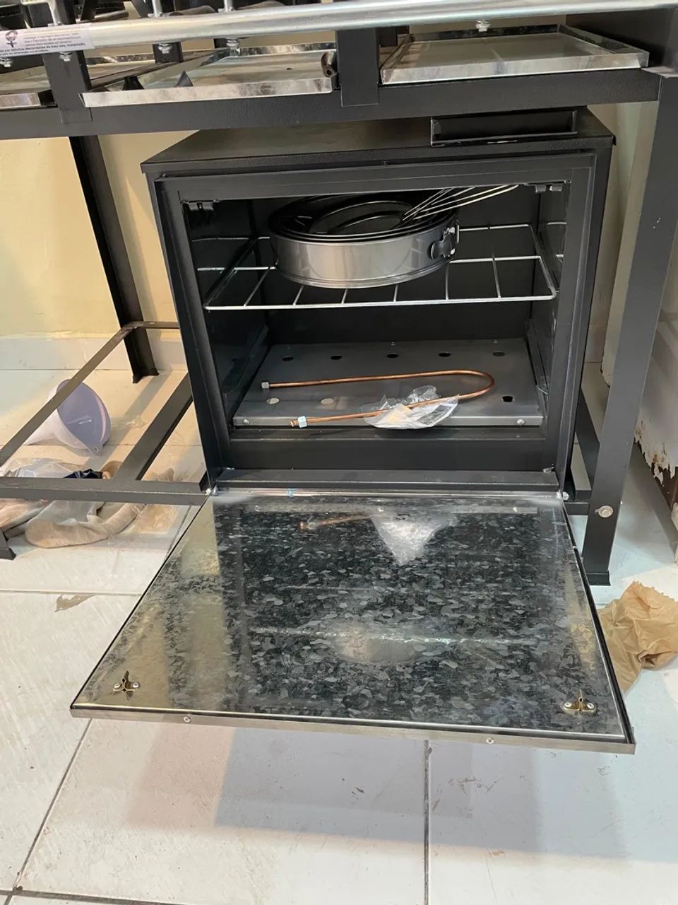 Fogão a Gás 4 Bocas com Mesa de Ferro - Foto 4