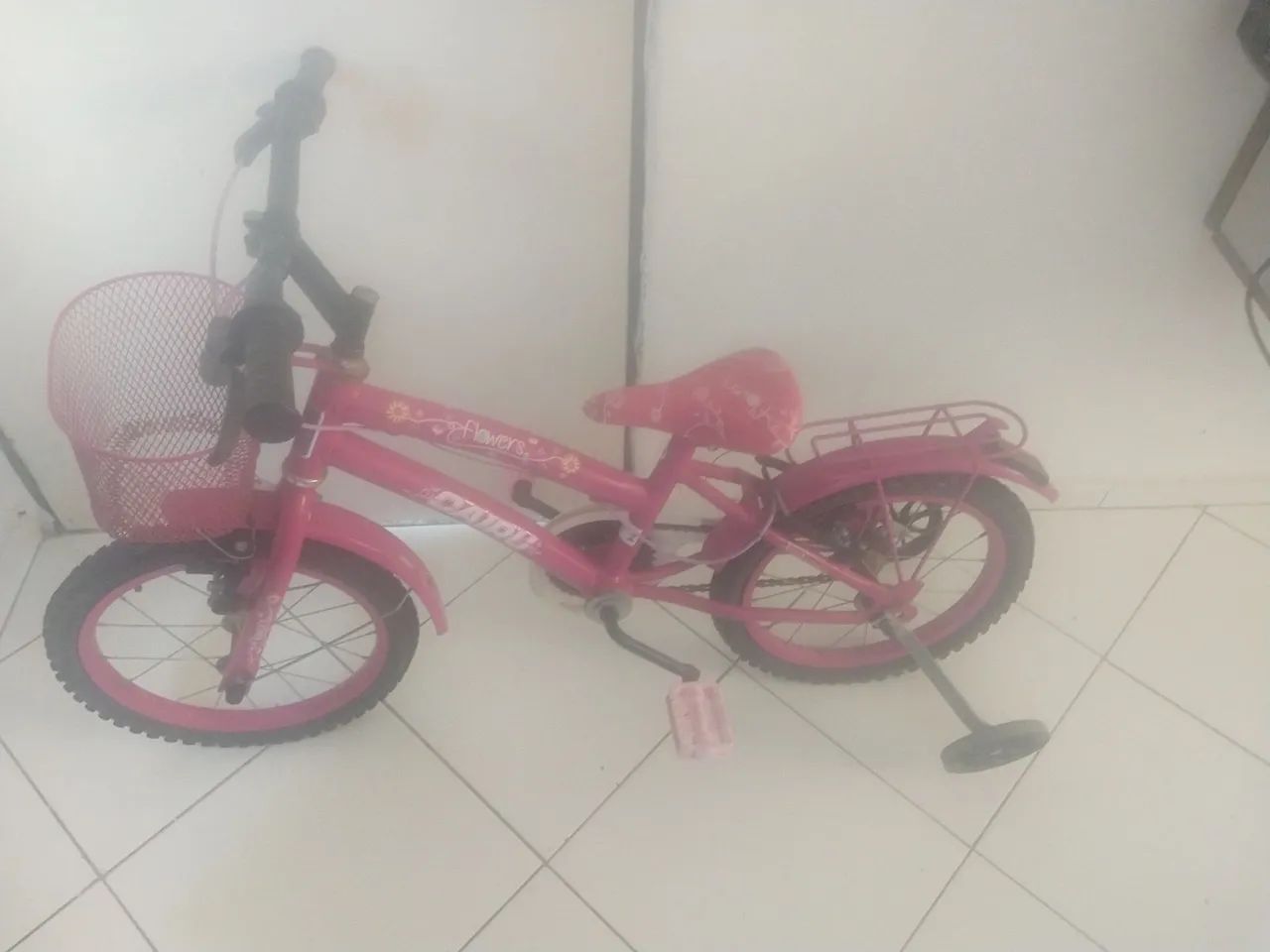 Bicicleta Infantil Rosa 16 Polegadas - Foto 3