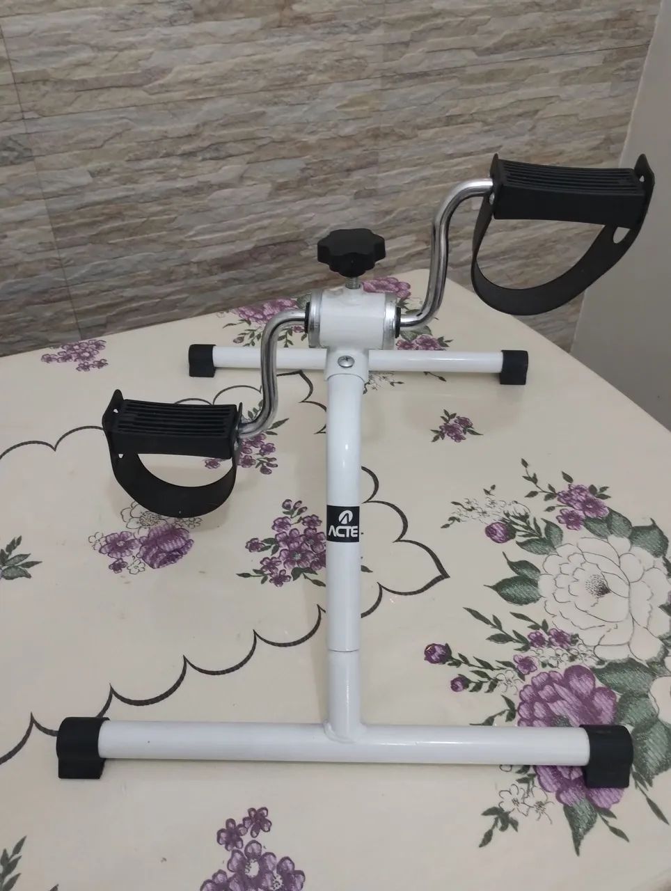Mini Bicicleta ergométrica genérica branca 120kg - Foto 4