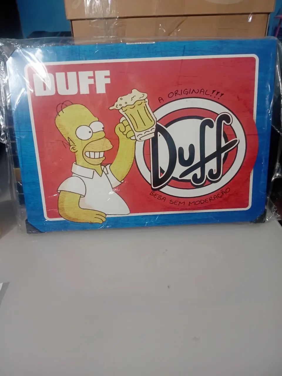 Placa decorativa Retangular Simpsons Duff30 x23cm - Foto 2