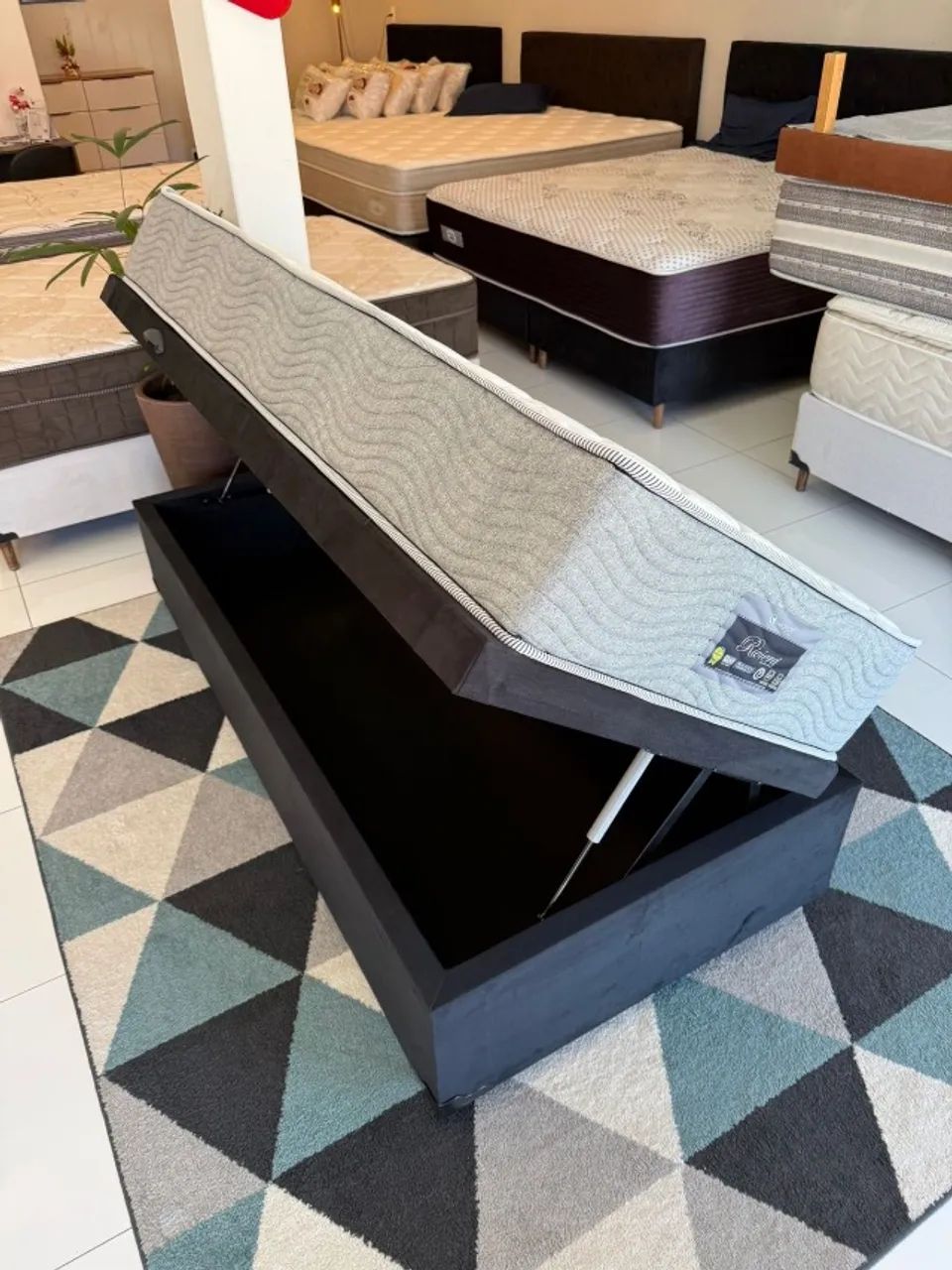 Cama BAÚ SOLTEIRO COM COLCHÃO TOP - Entrego! 