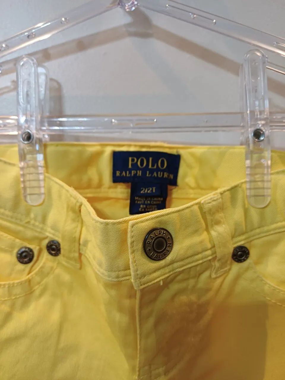 Calça bebê Polo Ralph Lauren original semi-nova amarela, tam.2. - Foto 2