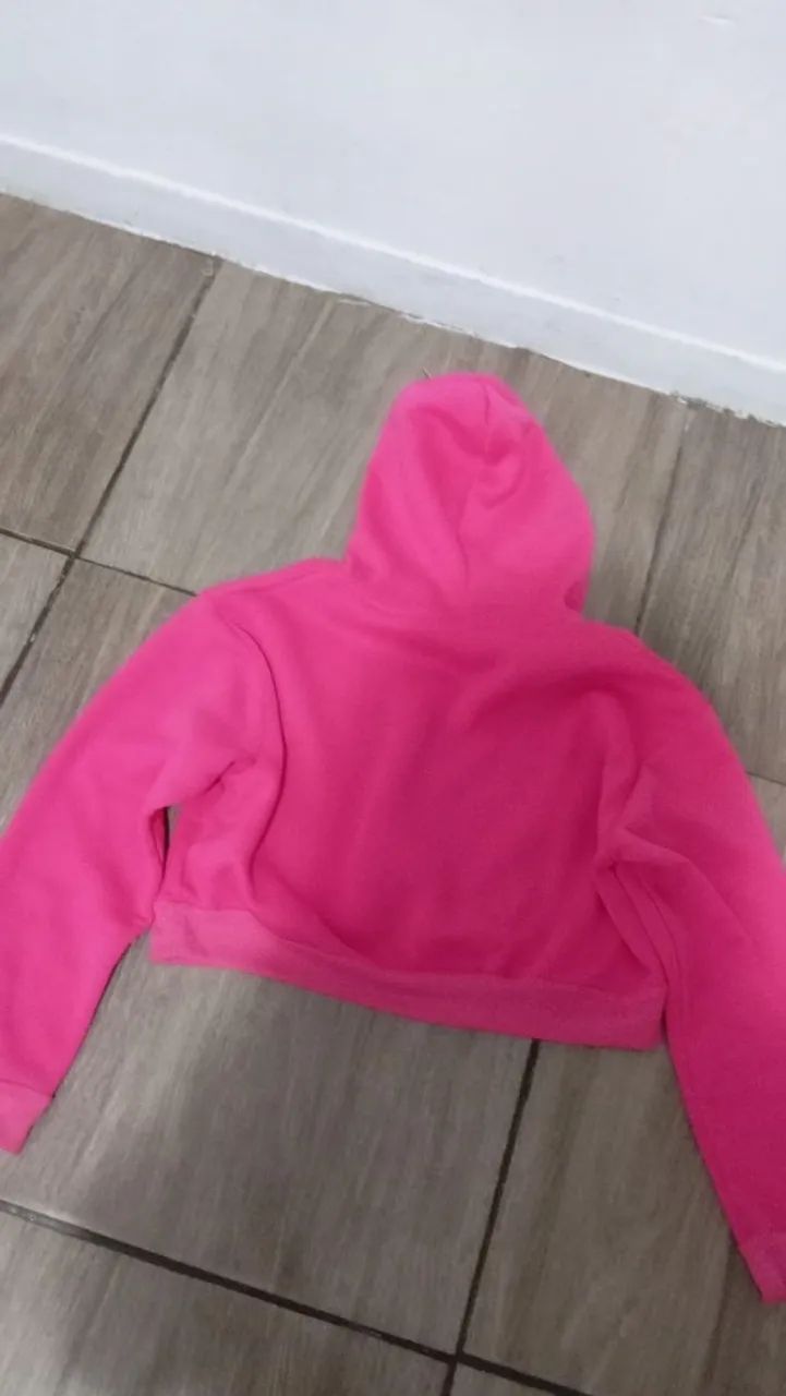 Blusa de Moletom Rosa Shein com Estampa de Olho,Nova,flanelada M - Foto 4