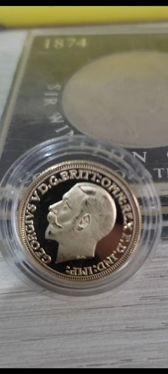 Medalha Libra Esterlina banhada (Inglaterra)
