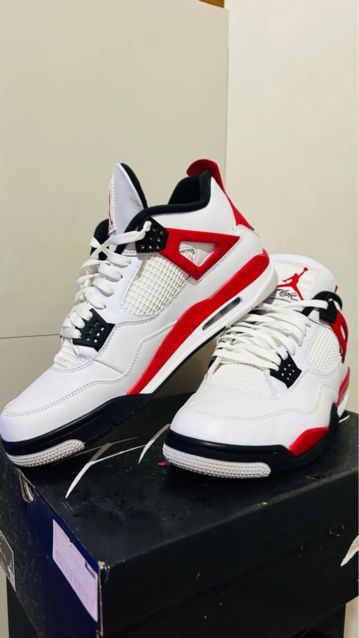 Air Jordan 4 Red Cement tamanho 46