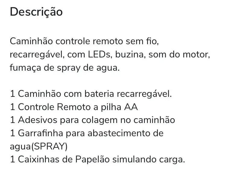 Caminhão/Carrinho de Controle Remoto - Foto 3