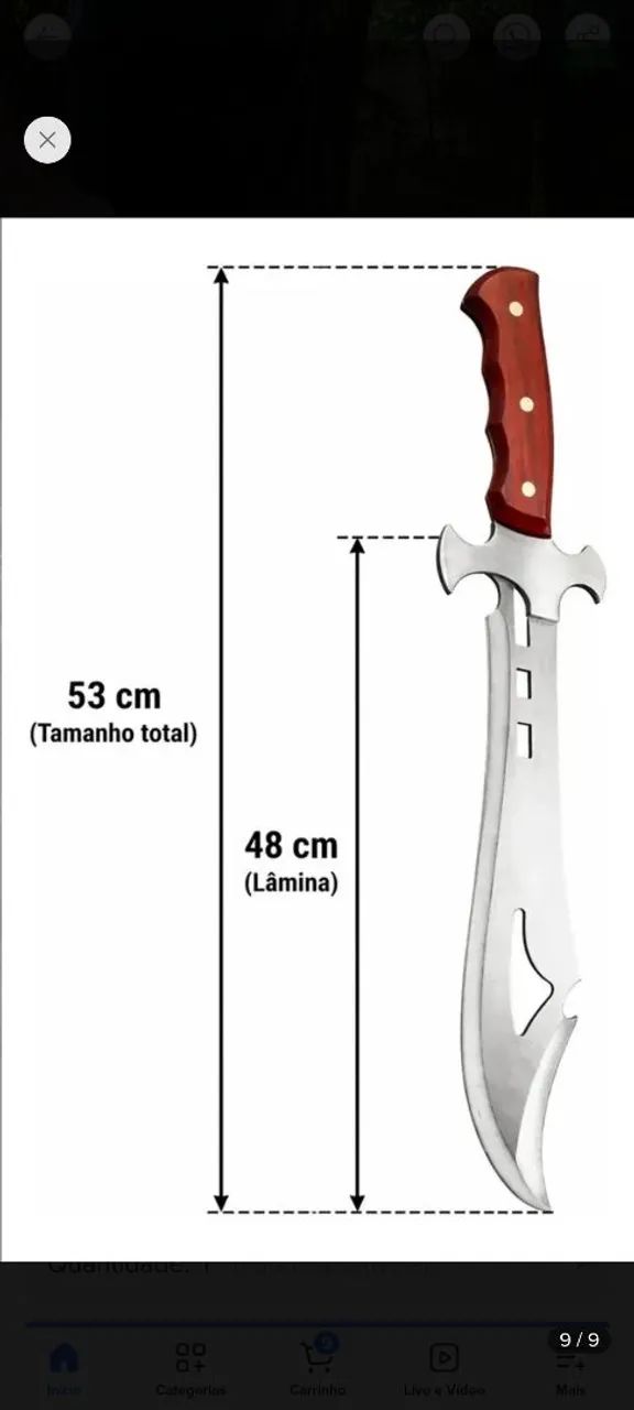 FACÃO MEDIEVAL PARA CAÇA! - Foto 4