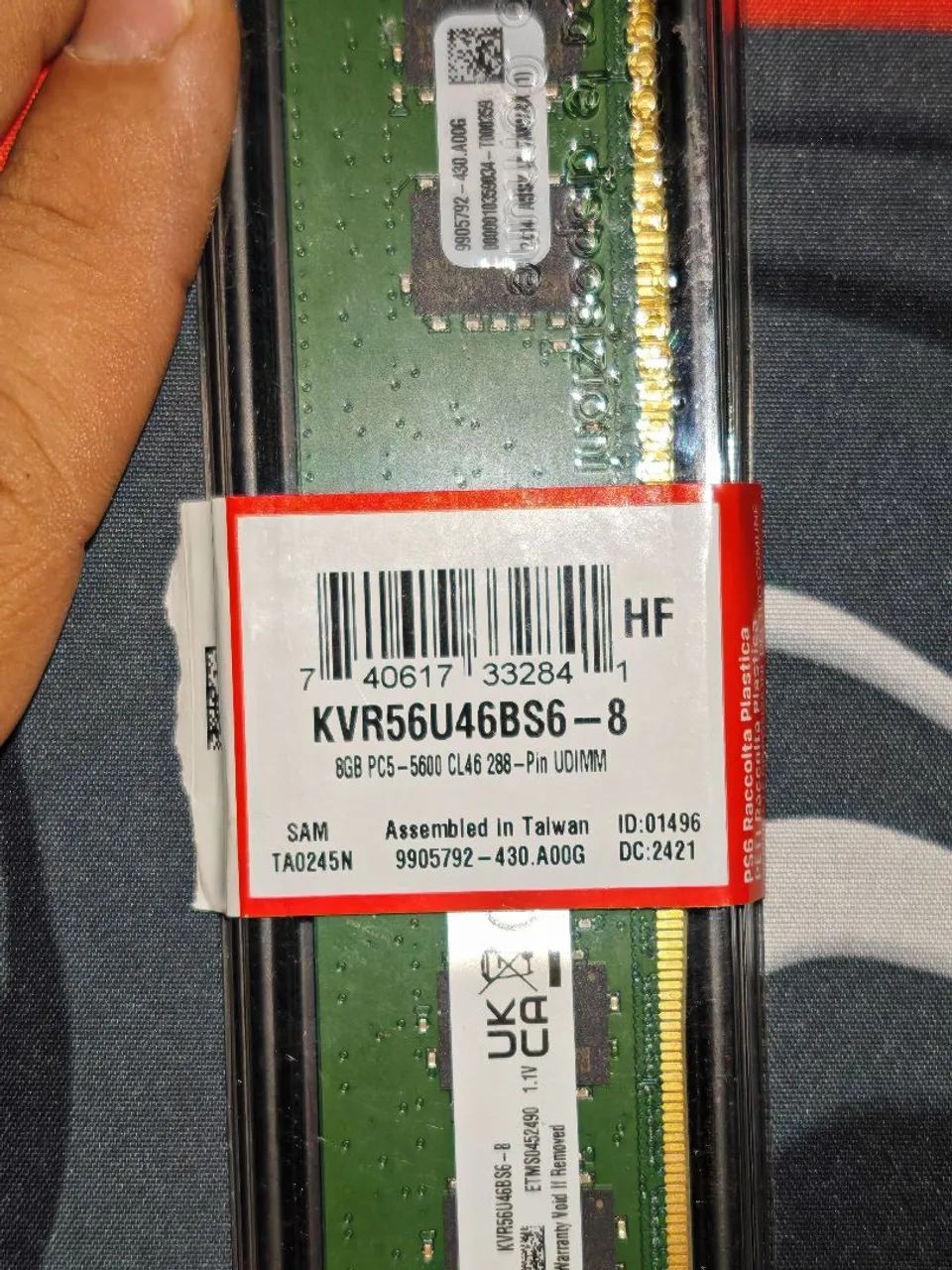 VENDE-SE 2 MEMÓRIAS RAM 8gb DDR5 KINGSTON 5600Mhz OBS: VALOR DE UMA UNIDADE  - Foto 4
