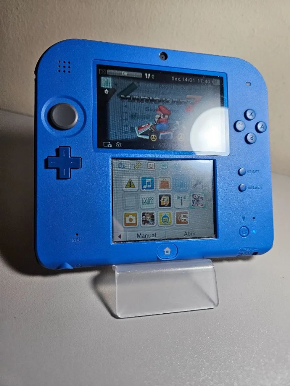 Nintendo 2DS Azul Edição Mario Kart | Caixa com Seriado | Excelente e Pouco Uso | Completo - Foto 5