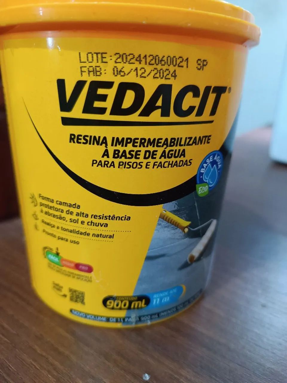 Resina impermeabilizante Vedacit 900 ml base água 