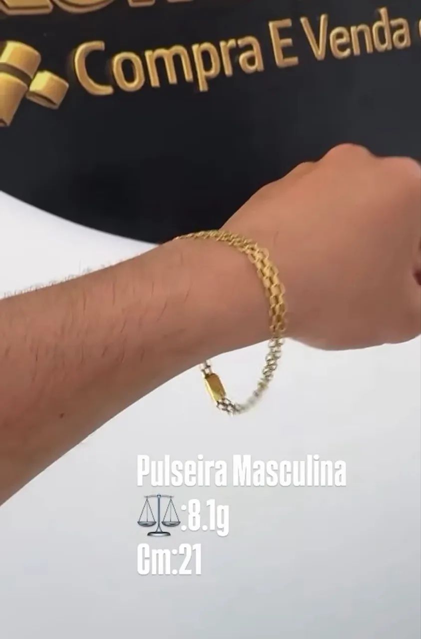 Compra e Vendas de ouro pulseira masculina  - Foto 2