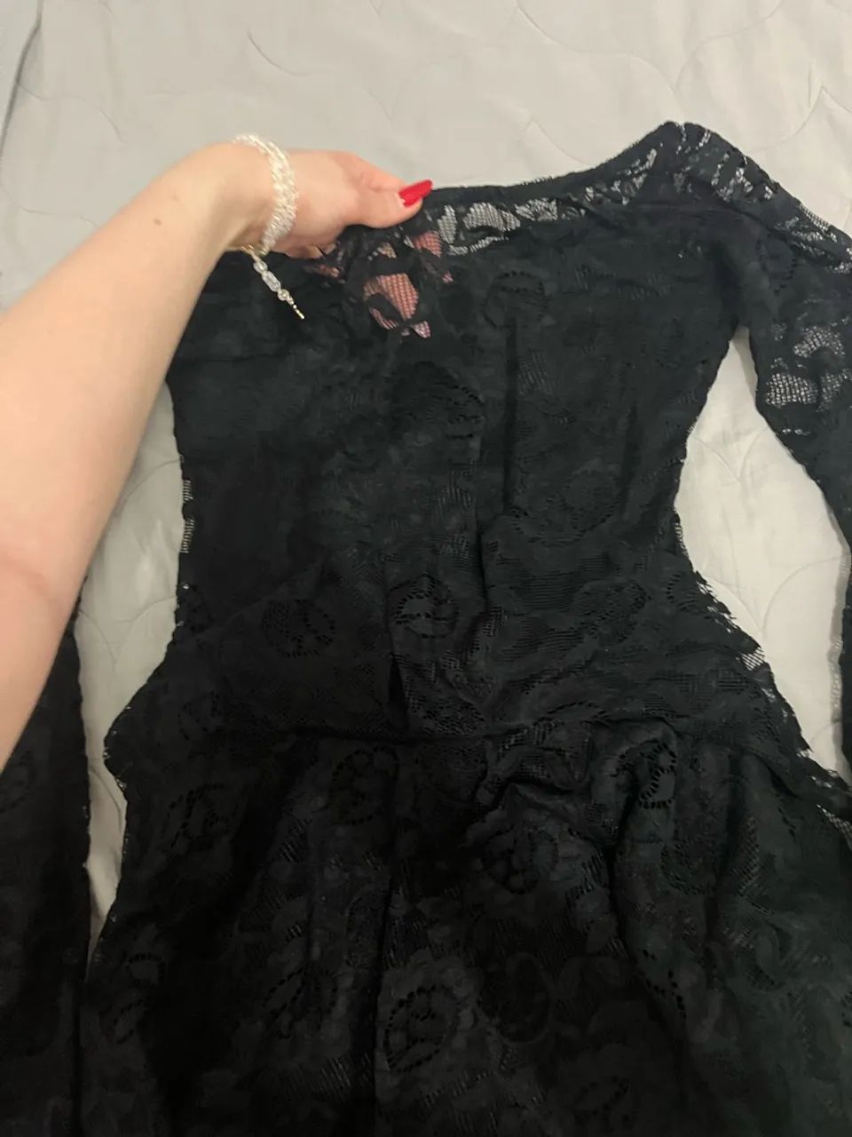 Vestido preto com renda  - Foto 3
