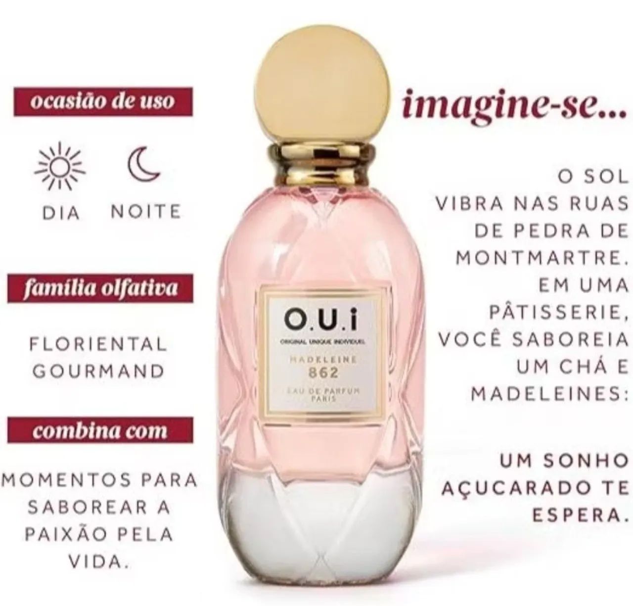 O.U.i Madeleine Eau de Parfum feminino, 75ml  - Foto 2