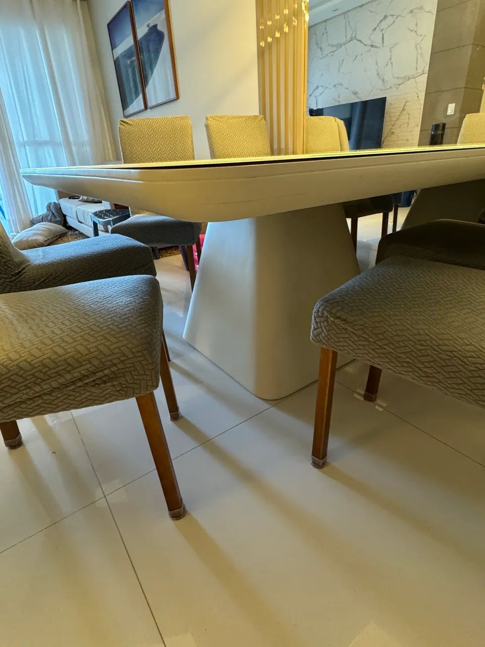 Mesa de jantar Lider Interiores + 6 cadeiras - Foto 3