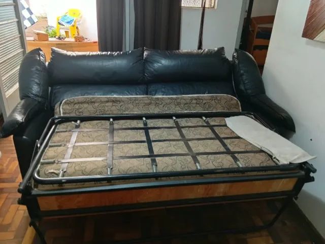 Sofá Cama - 3 lugares, com colchão casal - Foto 2
