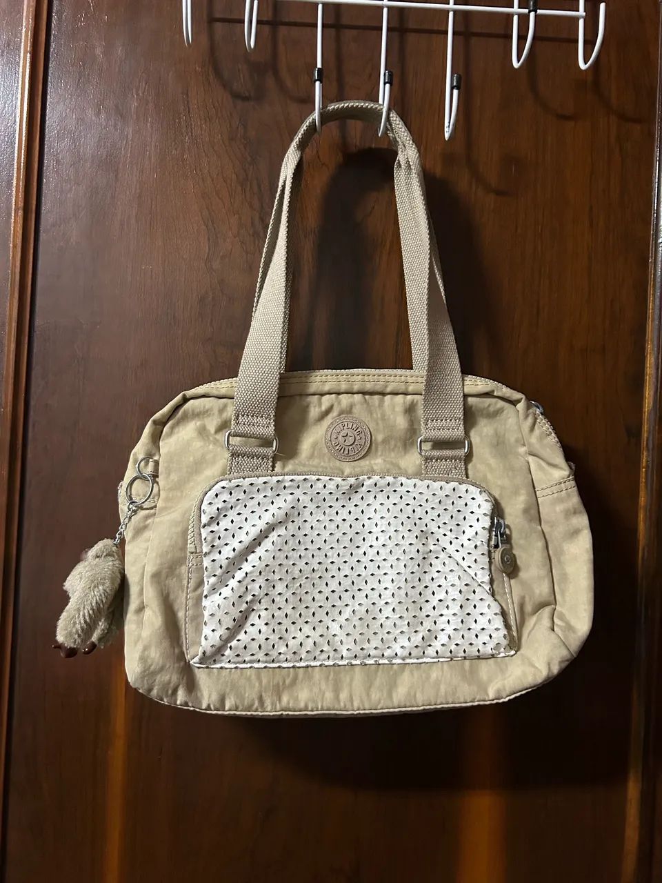 Bolsa Kipling Bege com alça 