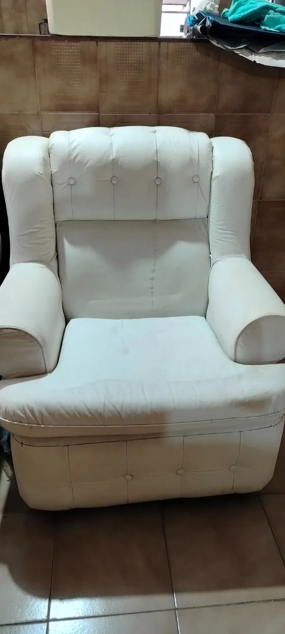 2 Poltronas de couro Branco  - Foto 3