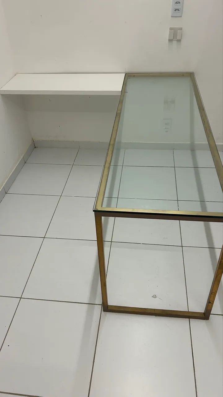 Mesa de vidro para escritório consultório  - Foto 5